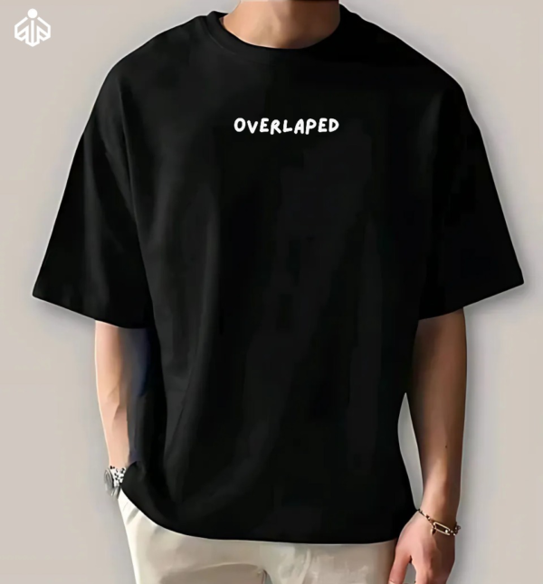Premium Drop Shoulder Solid Black Colour