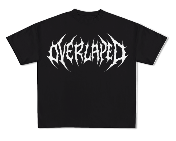 Black Drop Shoulder- "THORNED OVERLAPED" Edition (Only on Front)