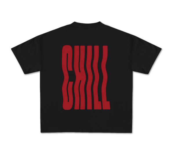 Black Drop Shoulder Tee – Chill Overlaped Edition