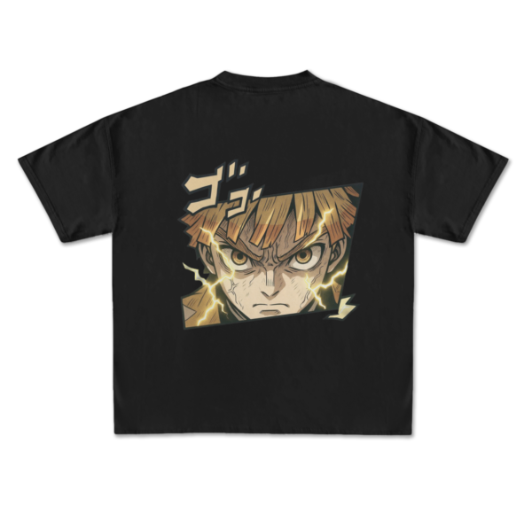 Black Drop Shoulder Tee – ZENITSU OVERLAPED Edition - Image 2