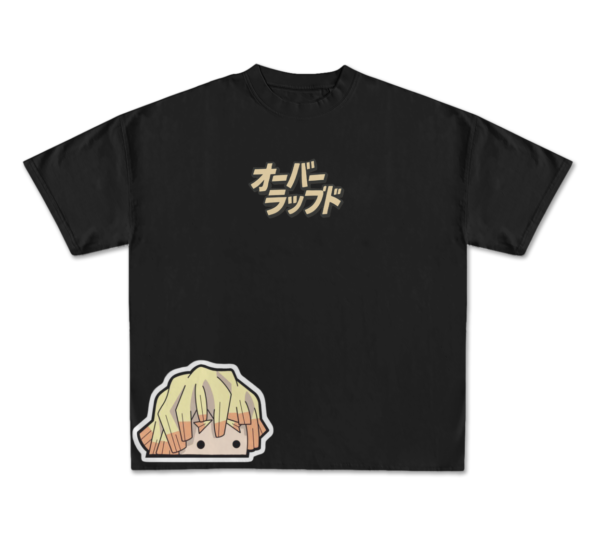 Black Drop Shoulder Tee – ZENITSU OVERLAPED Edition