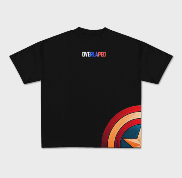 Black Drop Shoulder Tee – CAP OVERLAPED Edition