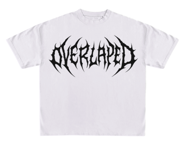 White Drop Shoulder- "THORNED OVERLAPED" Edition (Only on Front)